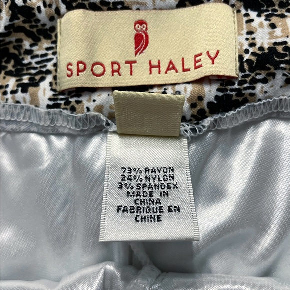 SPORT HALEY Skort Dauphine Skirt Pullon Golf/Tennis Beige/Black/White Womens 4 - Picture 10 of 10